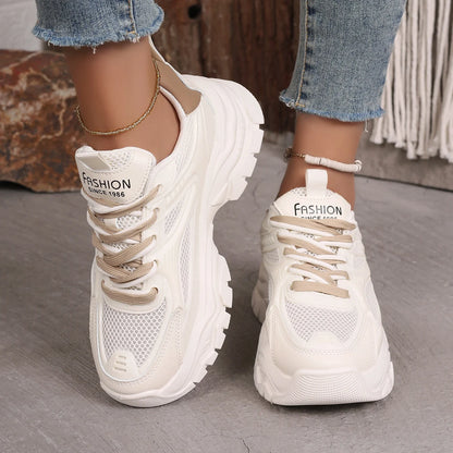 Women Sneakers New Fashion Platform Sport Shoes Women New Summer Casual Chunky Sneakers Women Breathable Mesh Platform Shoes