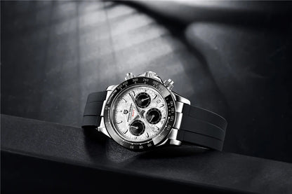 PAGANI DESIGN 40MM V2 Men Quartz Watches Sapphire Retro Chronograph Stainless Steel Waterproof Watch Men Relogio Masculino