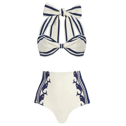 2Pcs Swimsuit with Long Skirt Sexy Women Bikini Beachwear
