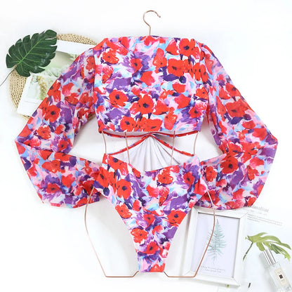 Women Surfing Two Piece Swimsuit