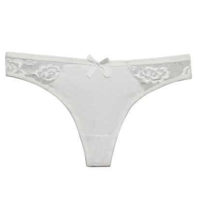 5 PCS/Set Cotton Thong Women Underwear Sexy Lace Panties Female Underpants Solid Color Panties Lingerie Low-Rise G-string