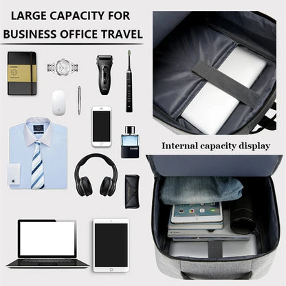 Waterproof Oxford Laptop Backpack for Men 15.6 Inch USB Charging Business Travel School Backpack High Capacity