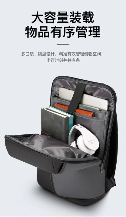 BANGE  Business Backpack with External USB Port Anti Splashing Water Travel Backpack