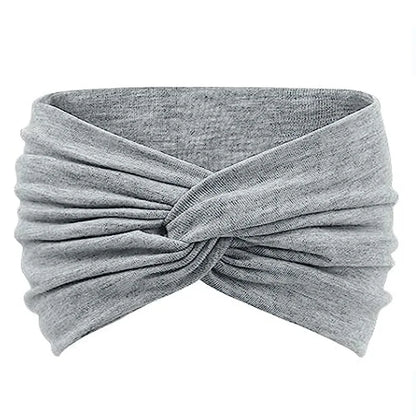 Yoga Headbands For Women's Hair Wide Thick Stretchy Boho African Turban Knotted Leopard Head Bands