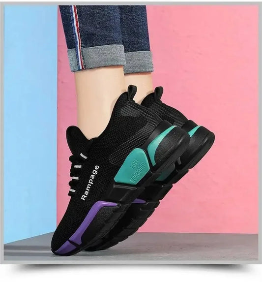 Comfortable women's shoes spring and autumn versatile lace up comfortable lightweight sports shoes