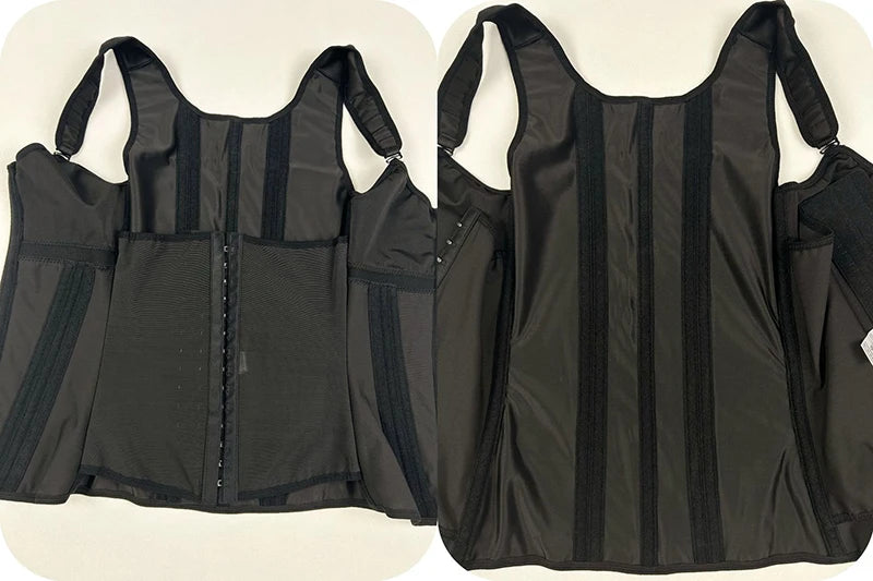 AfruliA XXXS Fajas Colombian Girdles High Compression Vest Waist Trainer Corset with Zipper Hook Flat Belly Slimming Body Shaper