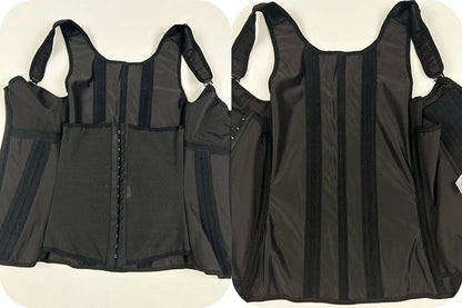 AfruliA XXXS Fajas Colombian Girdles High Compression Vest Waist Trainer Corset with Zipper Hook Flat Belly Slimming Body Shaper