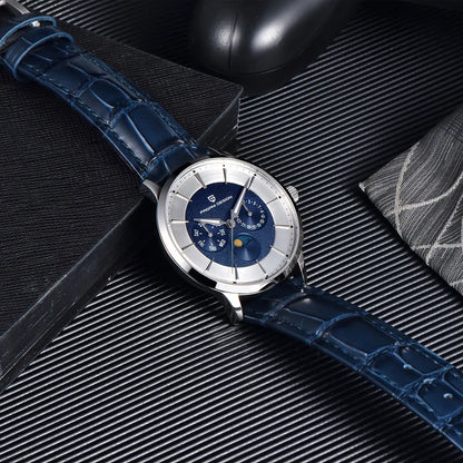Pagani Design 2025 New 40mm Moon Phase Multifunctional Men Watch 100m Waterproof Sapphire Glass Men Quartz Watches