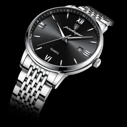 POEDAGAR Luxury Sports Men's Wristwatch Stainless Steel Waterproof Date Man Watch High Quality Casual Fashion Quartz Men Watches