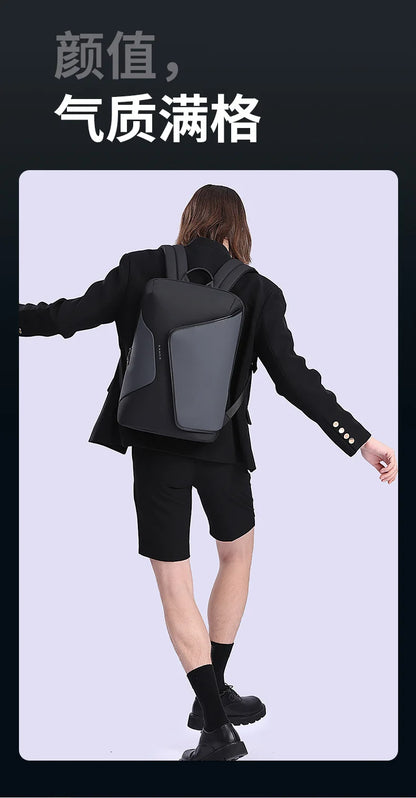 BANGE  Business Backpack with External USB Port Anti Splashing Water Travel Backpack