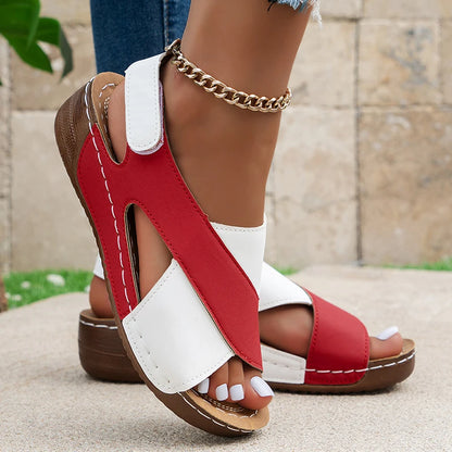 Summer Women Shoes Sandals Non-Slip Sandals Woman Beach Women's Sandals Wedge Walking Shoes Retro Female Sandal Women Footwear