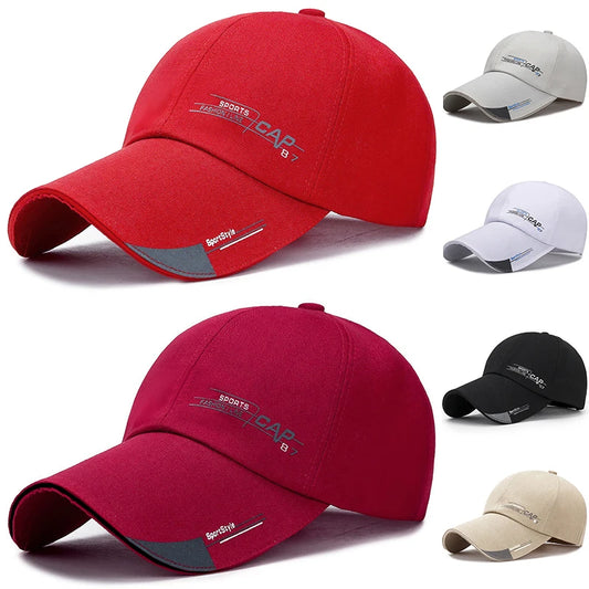 Outdoor Sunscreen Sports Men's Caps Fashion Canvas Unisex Baseball Caps Simple Design Extended Brim Snapback Caps For Men Women