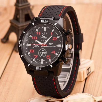 Kegllect Men Quartz Watch Silicone Strap Business Fashion Watches