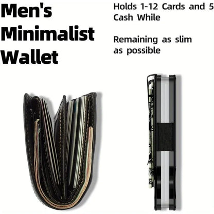 Front Pocket RFID Blocking Minimalist Wallet for Men - 2025 Slim Mini Fashion Wallet - Metal Wallet with Money Clip for Unisex