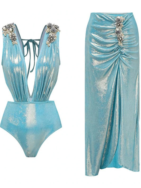 Bikini Bodysuit Swimwear Women Beachwear Holiday Bikini Cover Ups Outfits