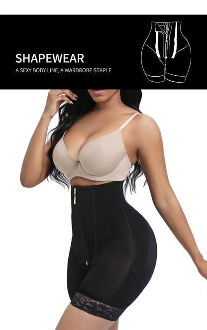 AfruliA Purple Fajas Colombianas Girdle BBL Shorts Corset Slim Waist Trainer High Compression Body Shaper Control Panties Lifter
