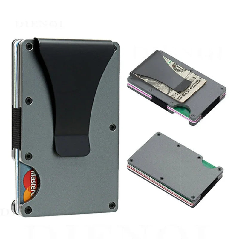 Front Pocket RFID Blocking Minimalist Wallet for Men - 2025 Slim Mini Fashion Wallet - Metal Wallet with Money Clip for Unisex