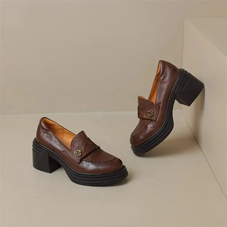 Women High Heel Causal Loafers