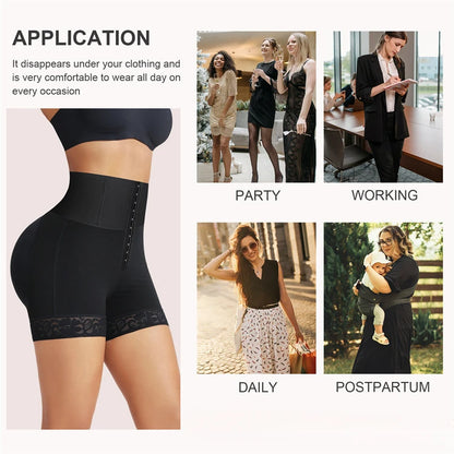 Women High Waist Body Shaper Panties Butt Lifter Slim Shapewear BBL Shorts Tummy Control Bandage Panties