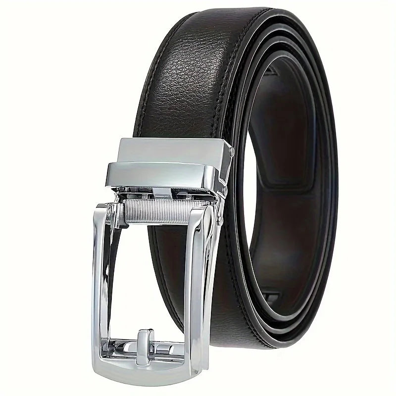 Fashion Business Men'S Belt Genuine Luxury Brand Belt Metal Buckle Belt High-Quality PU Leather Soft Belt With Cargo Pants Jeans