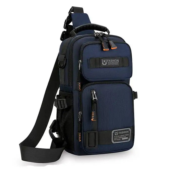 Men's Chest Bag Multifunctional Molle Waist Pack Travel Lightweight Handbag Outdoor Hiking Cycling Crossbody Bag Large Rig Pouch