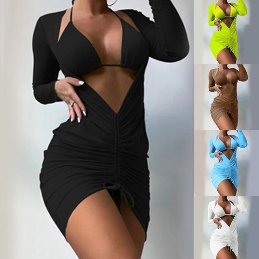 Women Swimwear Highs Waist Wrap Swimsuit Beachwear