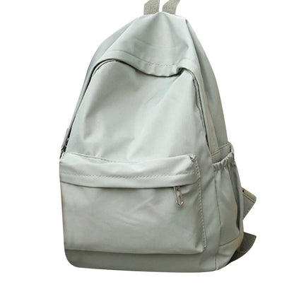 Women Schoolbag Waterproof Large Capacity School Backpack Smooth Zipper Solid Teens Girl Casual Daypack Bag Student Supply NEW