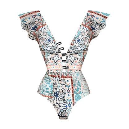 Women Swimsuit with Skirt Beachwear