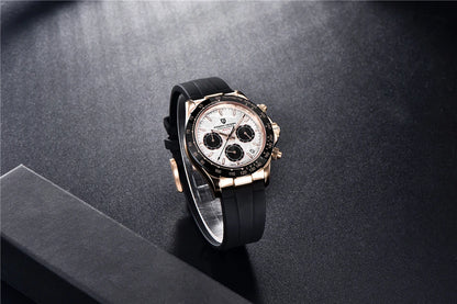 PAGANI DESIGN 40MM V2 Men Quartz Watches Sapphire Retro Chronograph Stainless Steel Waterproof Watch Men Relogio Masculino
