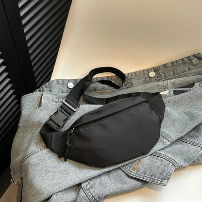 Waist bag men's fashion running sports fitness waist bag women's fashion mobile phone bag outdoor casual chest bag large capacity fashion versatile women's multi-functional compact stylish casual one-shoulder cross-body chest
