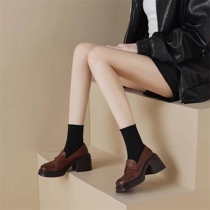 Women High Heel Causal Loafers