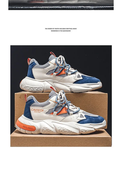 2024 Autumn Men Shoes Fashion Chunky Sneakers Height Increasing Casual Shoes Male Trainers Sports Shoes Zapatos Hombre