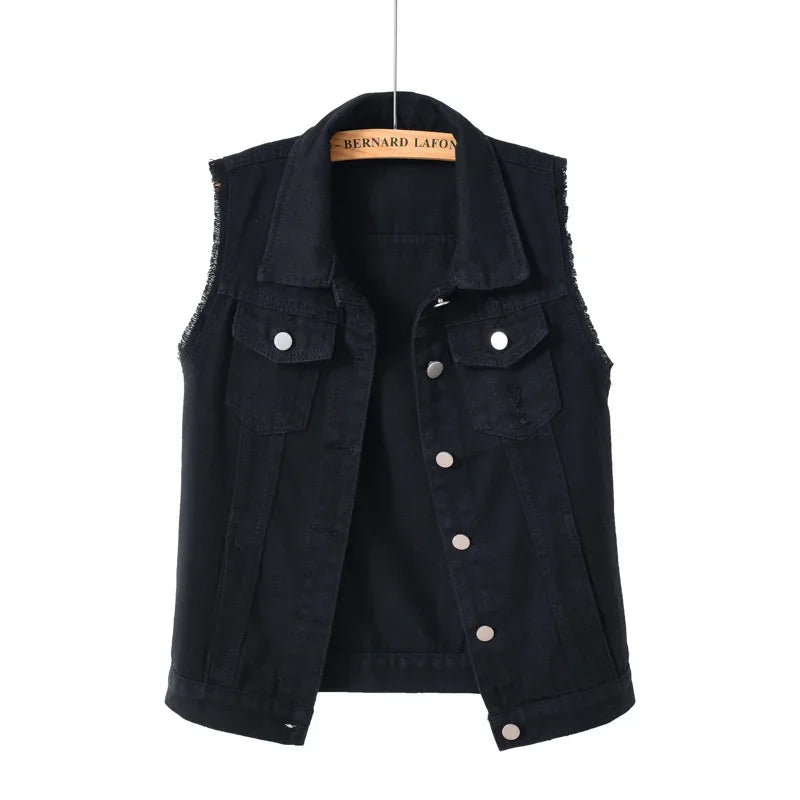 Streetwear  Denim Vest for Women