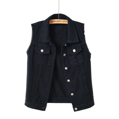 Streetwear  Denim Vest for Women