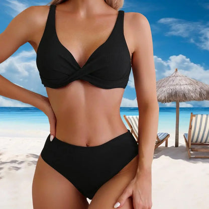 Sexy Summer Beachwear for Women Quick Drying Solid Color