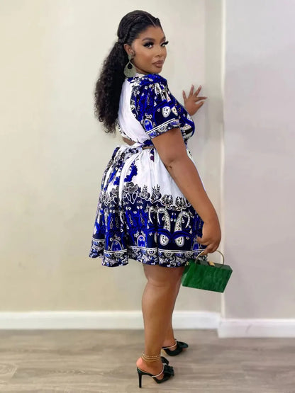 2 Piece Tops And Skirt Sets Plus Size Clothes Dresses For Women's Clothing 2025 Summer Autumn Big Size 3XL 4XL 5XL Oversize