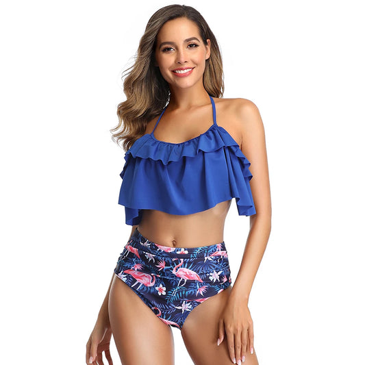 Swimwear High-Waist Split Two-Piece Beachwear Plus Size XXL