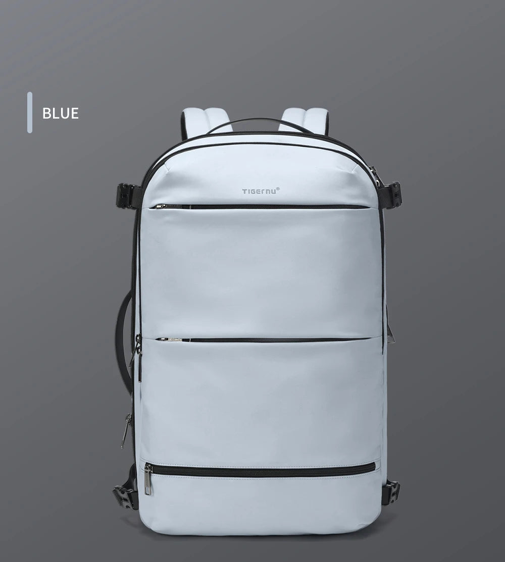 Tigernu Vacuum Compression Backpacks Men Travel Backpack Expandable USB Bag Large Capacity 17 Laptop Bags For Schoo Cabin Bags