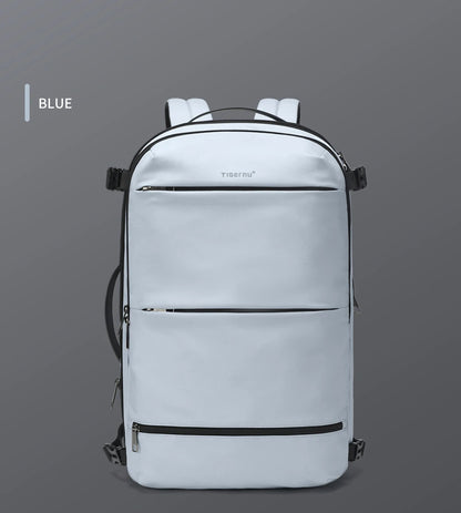 Tigernu Vacuum Compression Backpacks Men Travel Backpack Expandable USB Bag Large Capacity 17 Laptop Bags For Schoo Cabin Bags