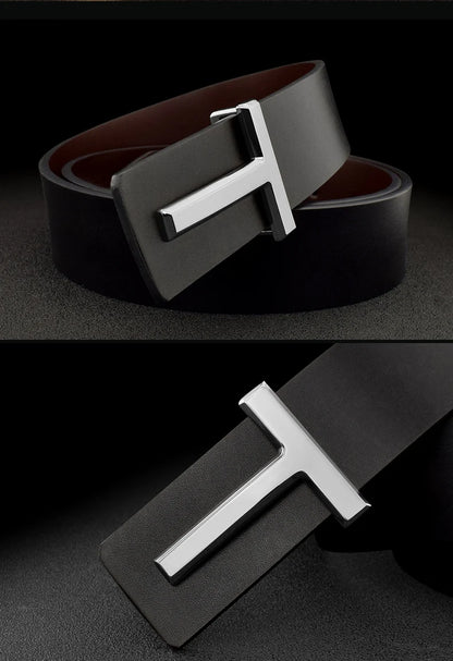 2023 new luxury high quality letter slide buckle designer belts men genuine leather famous brand 3.8cm Cowksin ceinture homme