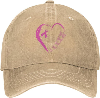 I'm A Survivor Heart Pink Ribbon Breast Cancer Awareness Unisex Baseball Cap