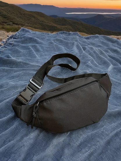 Waist bag men's fashion running sports fitness waist bag women's fashion mobile phone bag outdoor casual chest bag large capacity fashion versatile women's multi-functional compact stylish casual one-shoulder cross-body chest