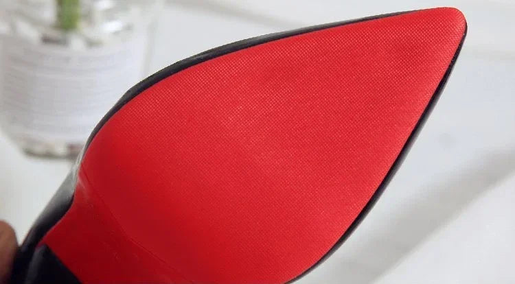 2025 New Women's High Heels Red Sole Pointed Toe Stiletto Heels Classic Style Wedding Dinner Complete Colors Shallow Top Shoes