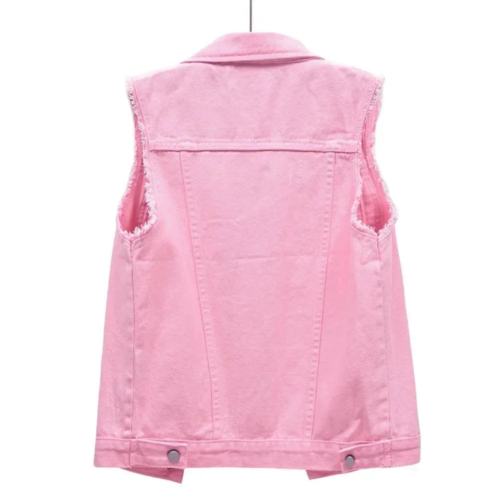 Streetwear  Denim Vest for Women