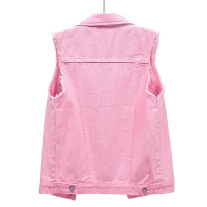Streetwear  Denim Vest for Women