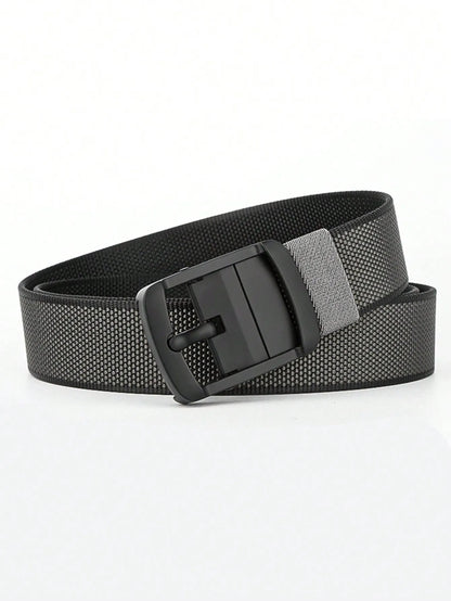 Thick double-sided nylon belt, men's casual needle buckle canvas belt, versatile workwear, jeans, pants strap, trendy