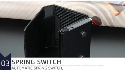 2024 Magnet Anti Rfid Blocking ID Credit Card Holder Case for Men Leather ID Bank Wallets with Magnetic Buckle Closer Cardholder