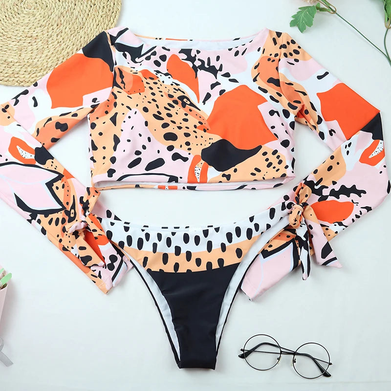 Women Surfing Two Piece Swimsuit