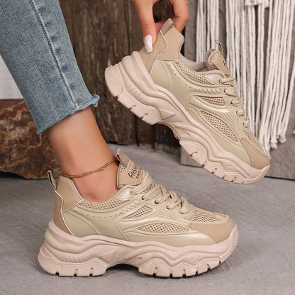 Women Sneakers New Fashion Platform Sport Shoes Women New Summer Casual Chunky Sneakers Women Breathable Mesh Platform Shoes
