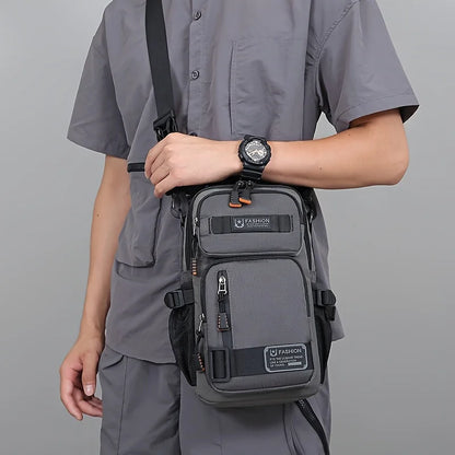 Men's Chest Bag Multifunctional Molle Waist Pack Travel Lightweight Handbag Outdoor Hiking Cycling Crossbody Bag Large Rig Pouch